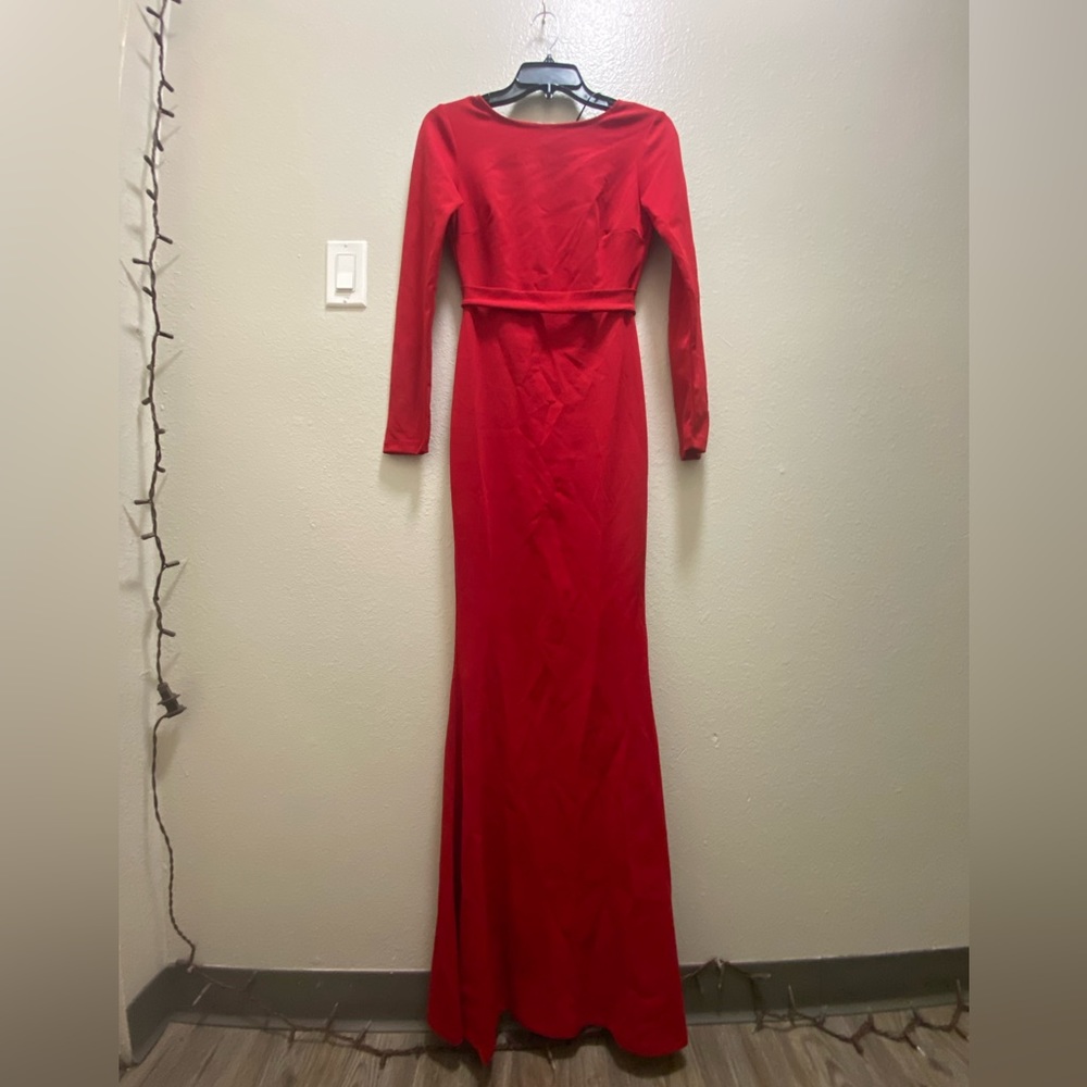 Windsor Red Backless Prom Dress